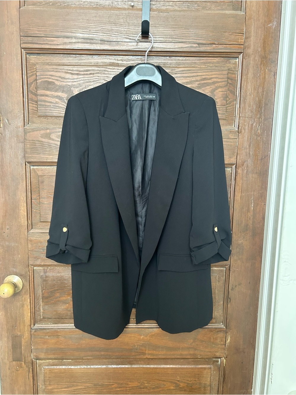Zara Black Blazer with 3/4 Sleeves